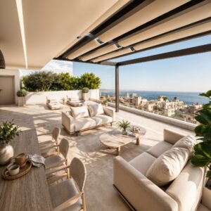 Ανακαίνιση και μελέτη διαμερίσματος με πισίνα και βεράντα