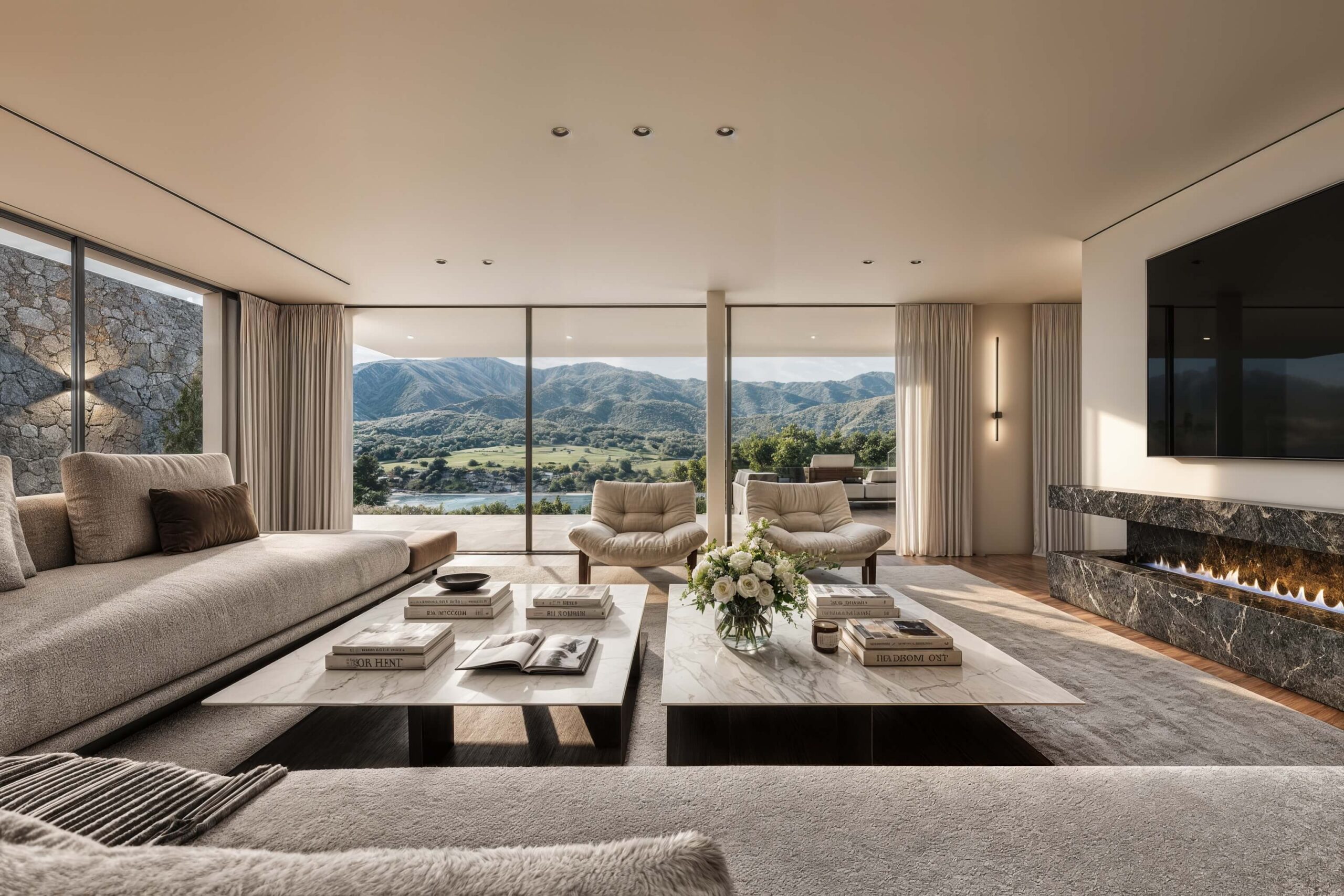 interior design of a villa in Switzerland