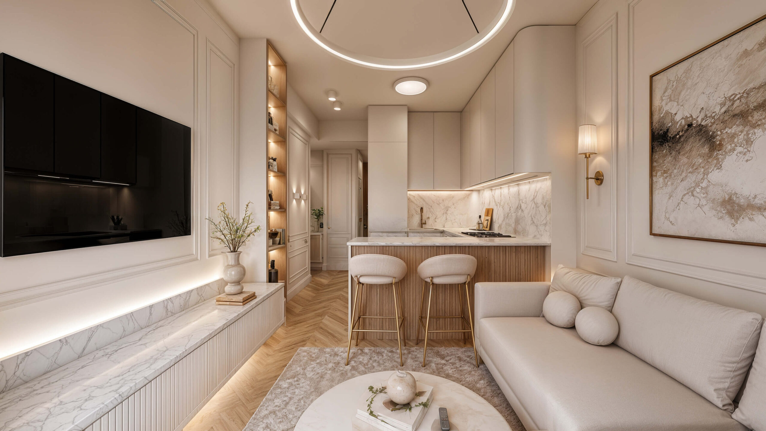 ανακαίνιση και design γκαρσονιερας στο κέντρο