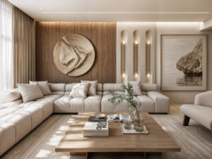 modern living room design in Athens