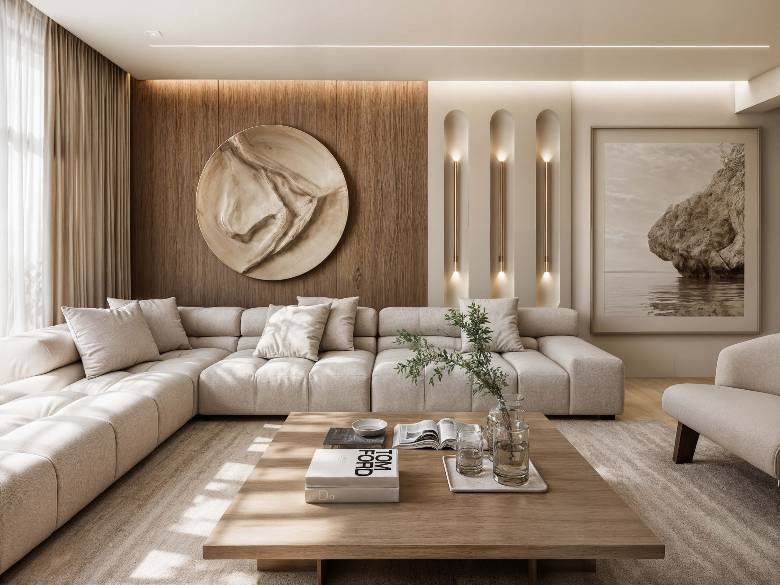 modern living room design in Athens