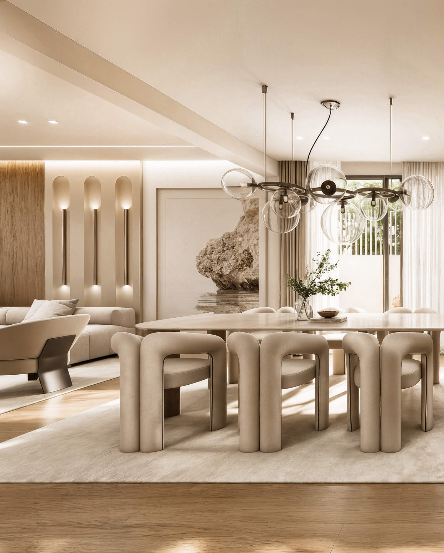modern living room design in Athens