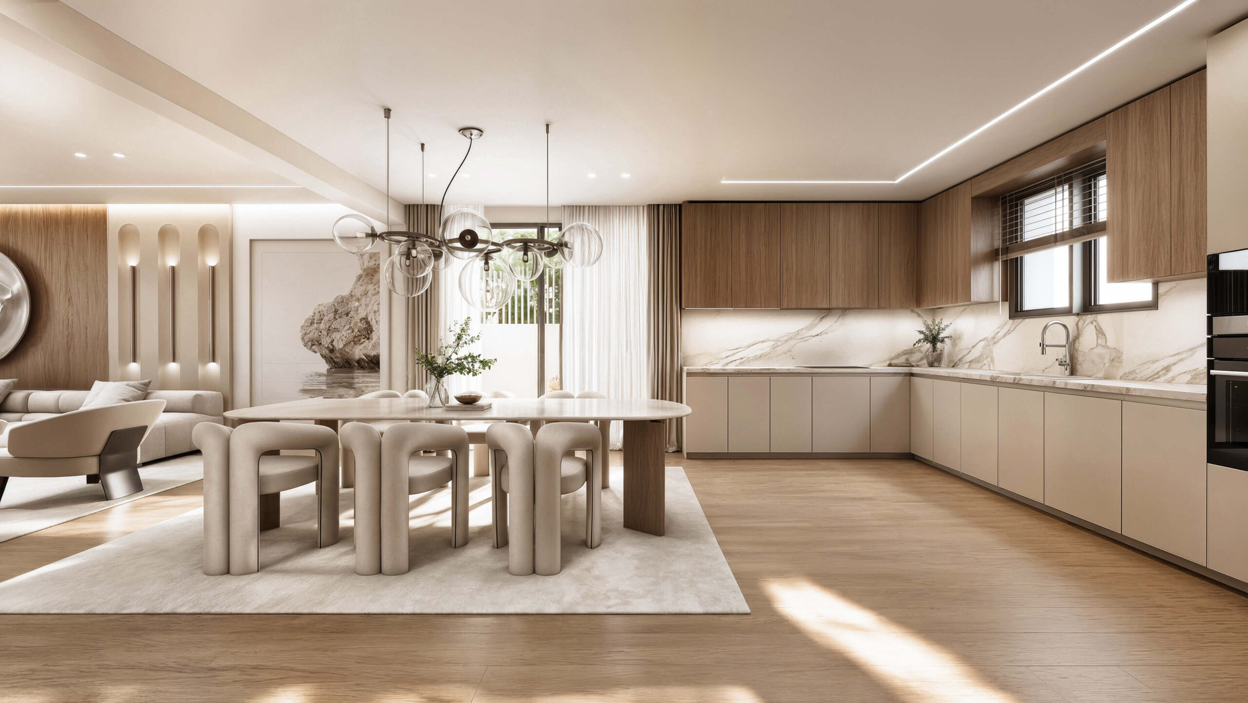 modern living room design in Athens