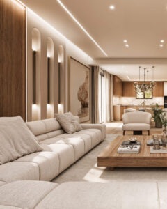 modern living room design in Athens