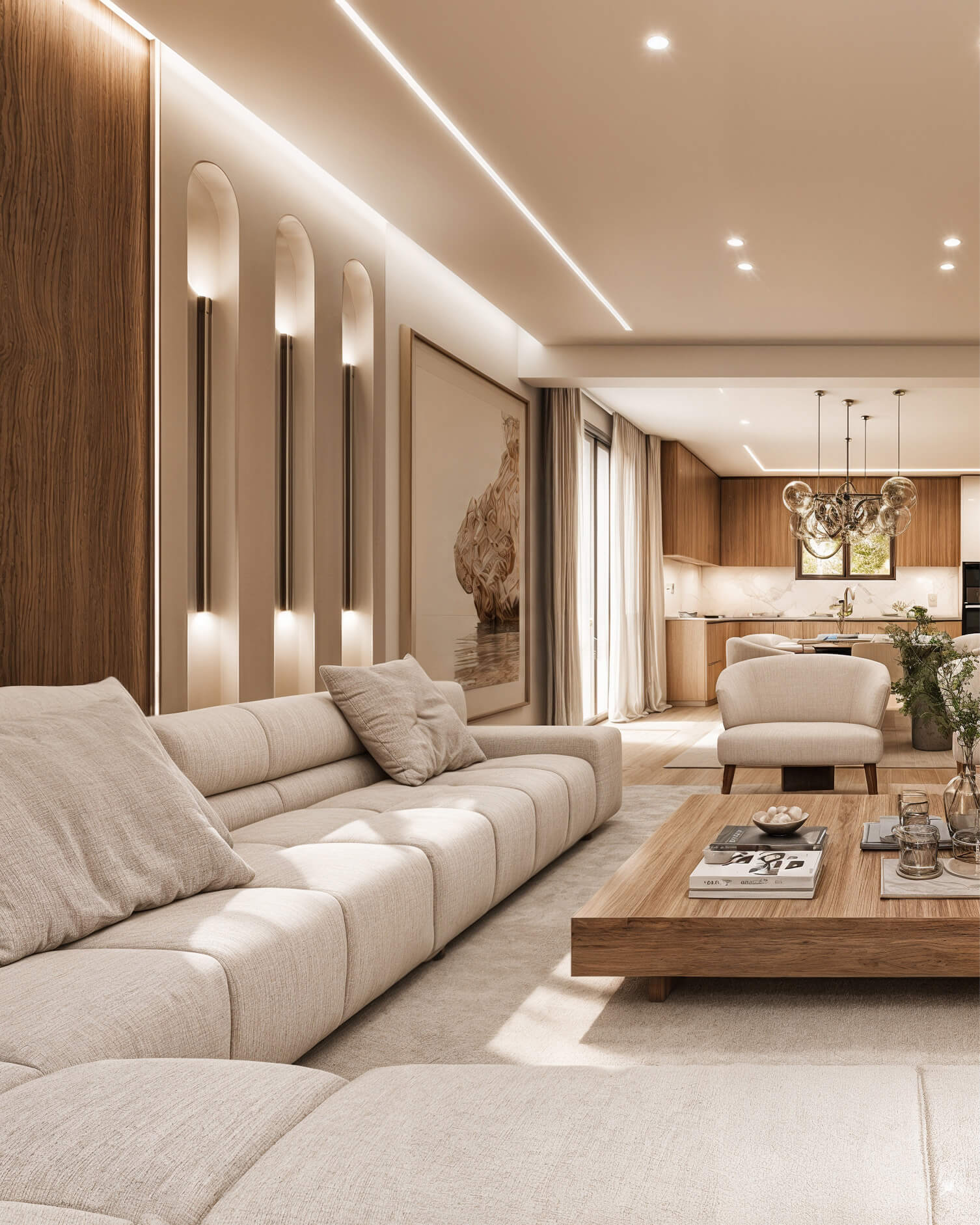 modern living room design in Athens