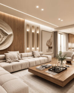 modern living room design in Athens