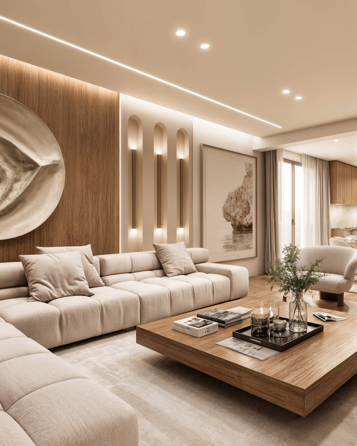 modern living room design in Athens