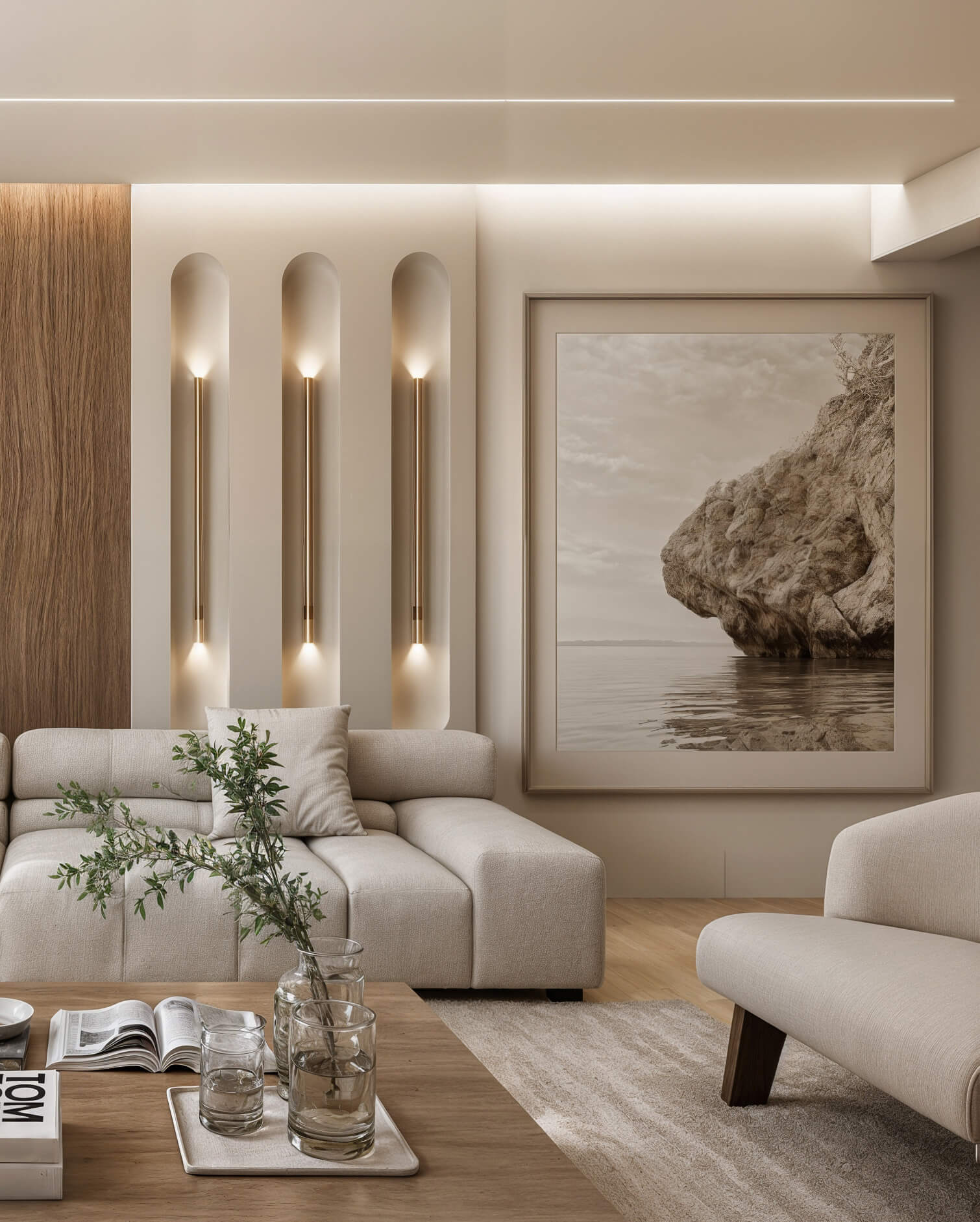 modern living room design in Athens